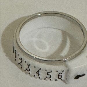 Silver toned plain flat ring​​​​​​